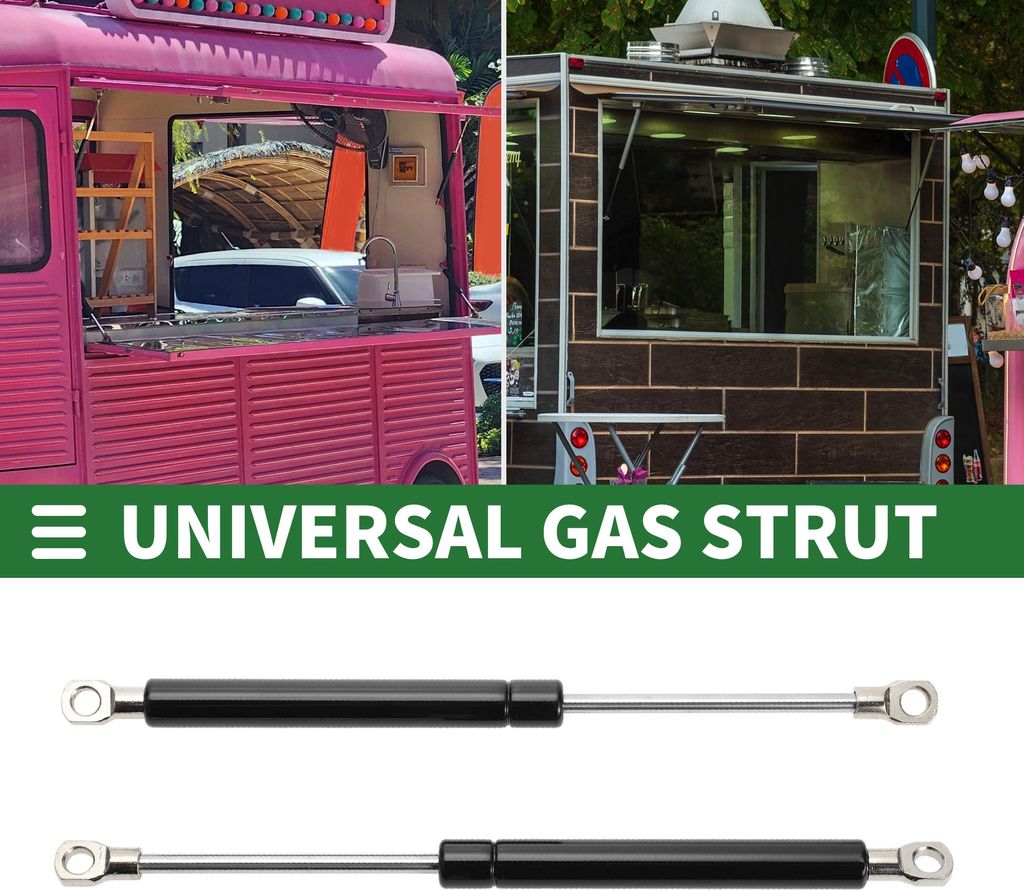 Universelle Auto-Deckel-Werkzeugkasten-Abdeckung Hubstützen Stoßdämpfer 10 Zoll/254mm 60lb/267N/27kg Schwarz 2 Stück