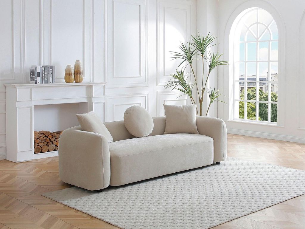 3-Sitzer Sofa - Stoff - Beige - OXILA