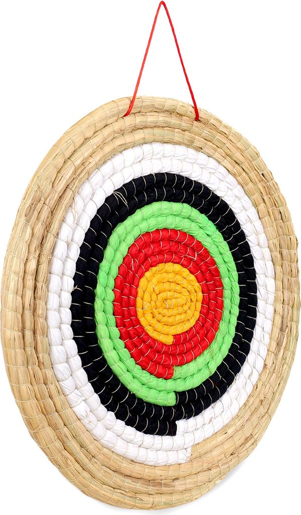 Zielscheibe aus Stroh 50cm | Strohscheibe | 5 Zielringe | Produktbild 