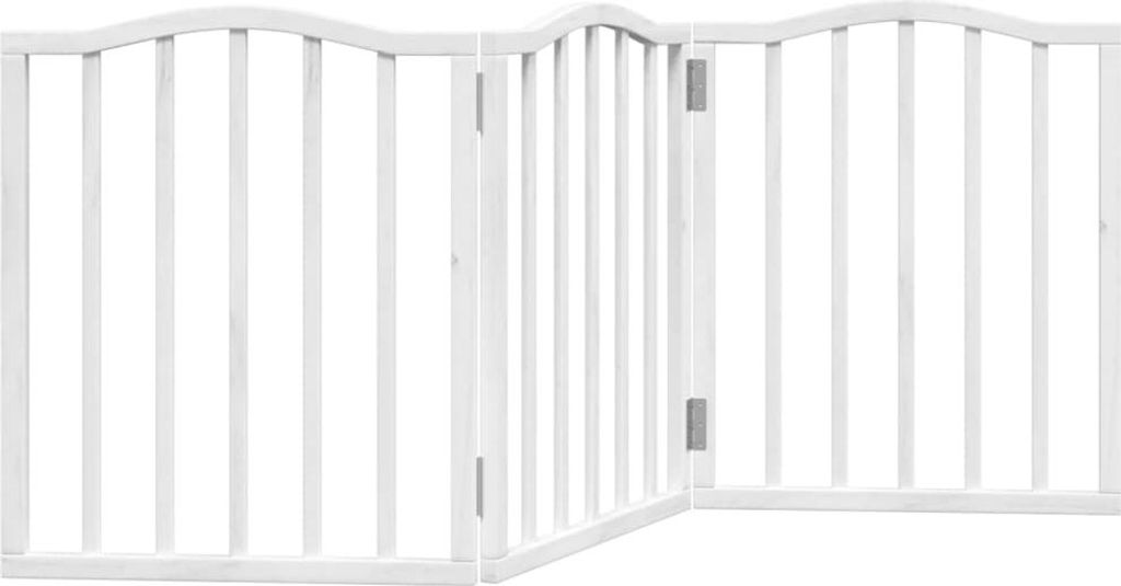 vidaXL 3-dielna skladacia brána pre psov biela 150 cm Obrázok produktu 