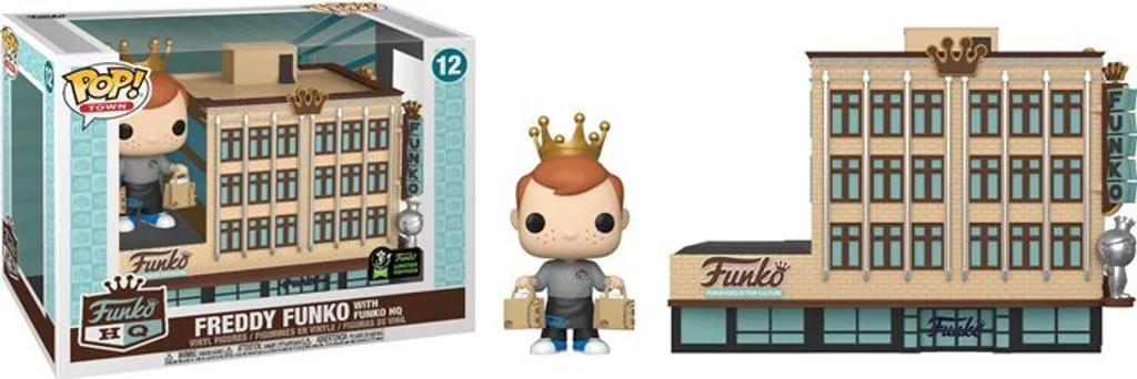 Décoration Funko POP Town Freddy Funko avec HQ pour Espace Bureau