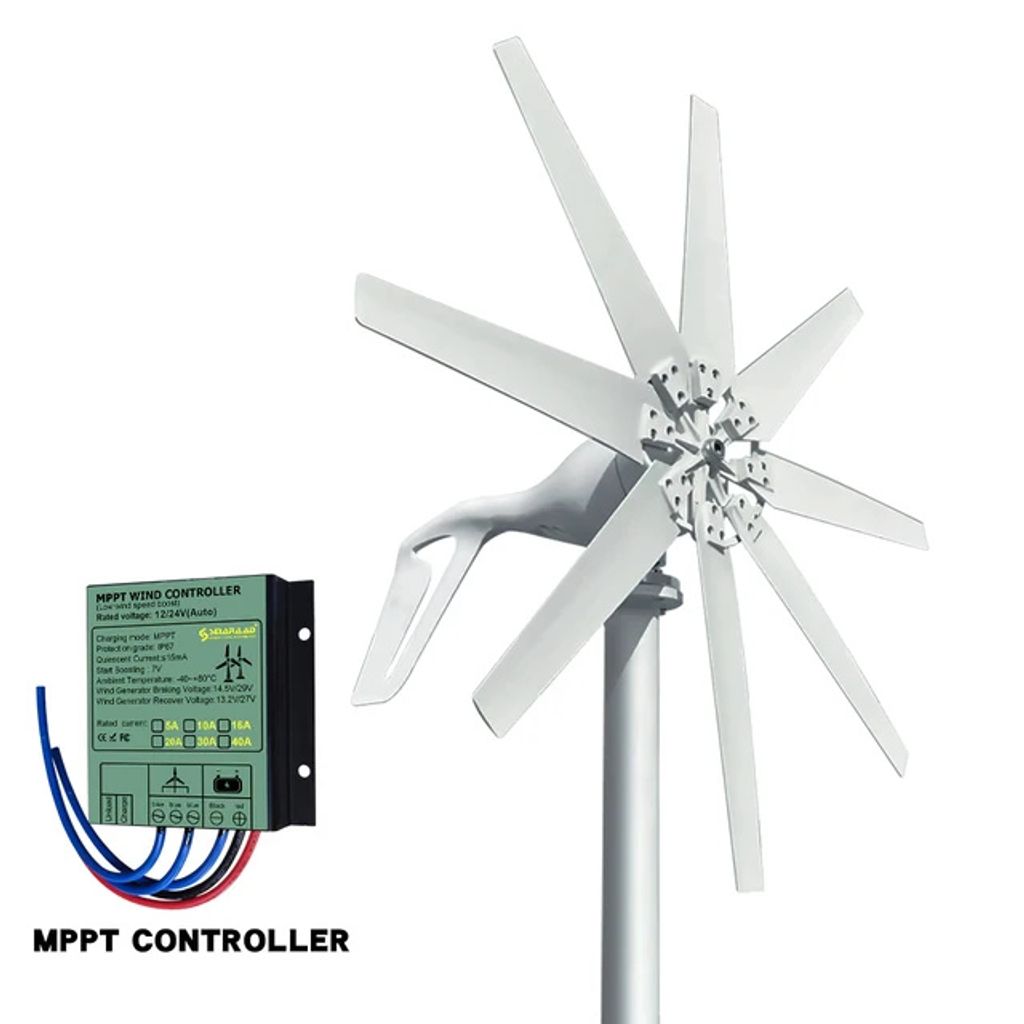 Windenergiegenerator, MPPT-Hybridcontroller, 1000W Ausgang, 24V, Mit em Controller-a, 1000W-a