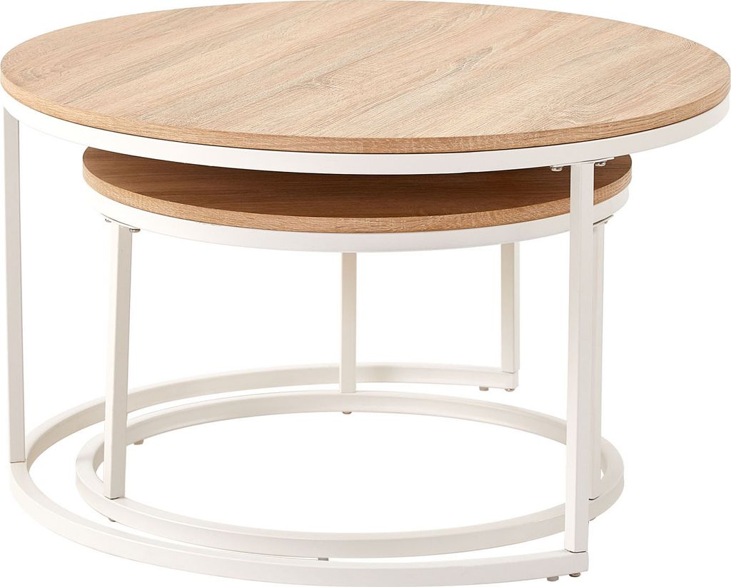 H.J WeDoo Couchtisch rund für Wohnzimmer 2er Set, Produktbild 9