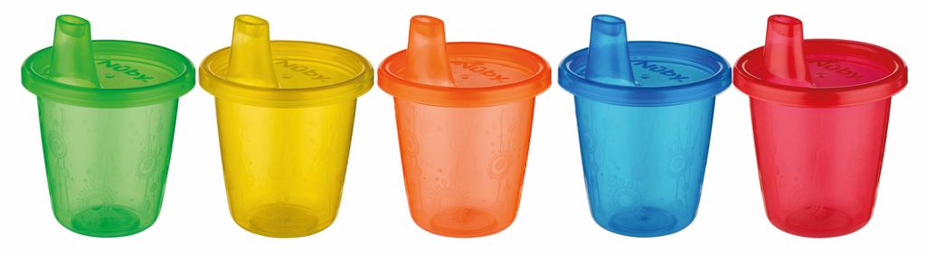 6er Becher-Set mit 6 Deckel - 210ml - 9M+