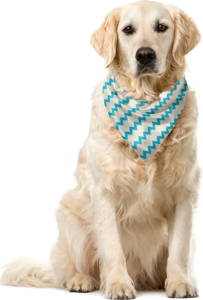 Bandana Professionale Pet ABAKUHAUS 40x40 Zig Zag Verde Acqua