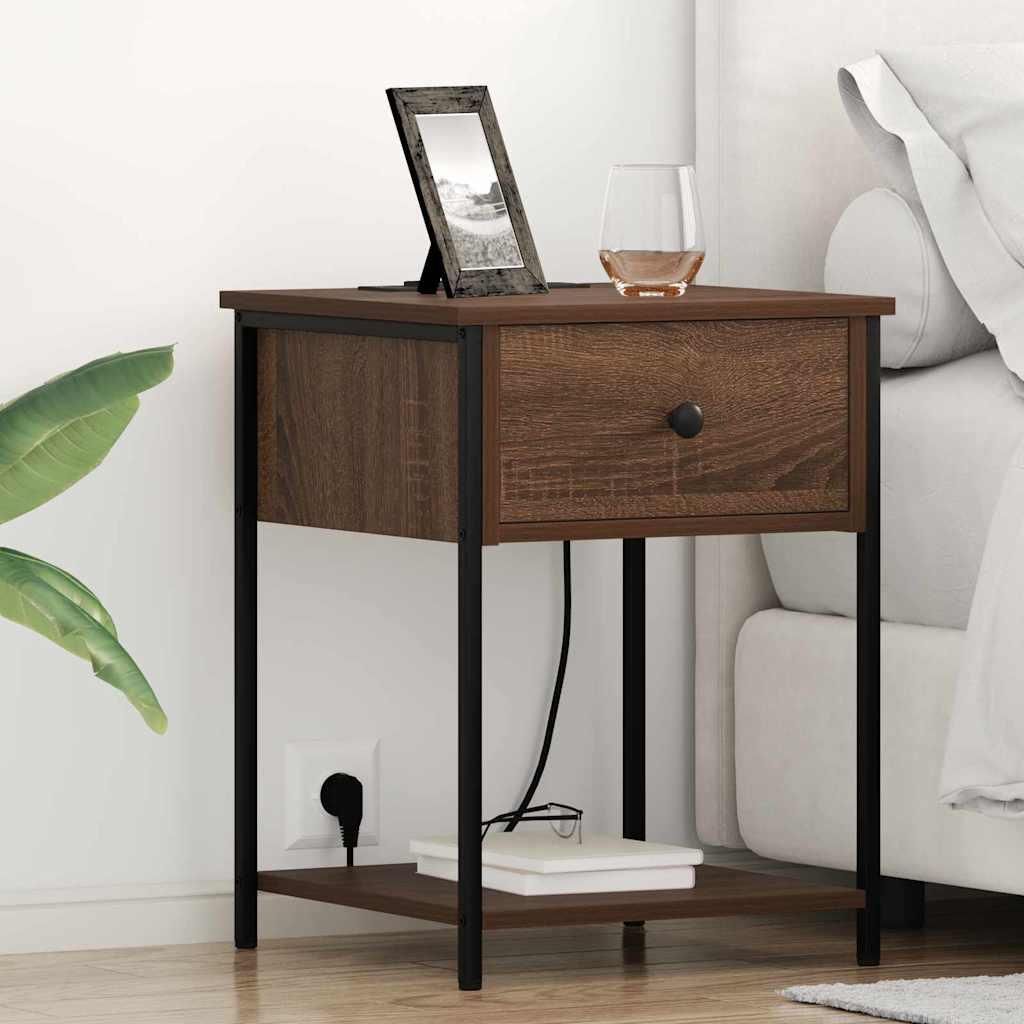 Maison Exclusive - Nachttisch Braun Eichen-Optik 42 x 41 x 56 cm Holzwerkstoff