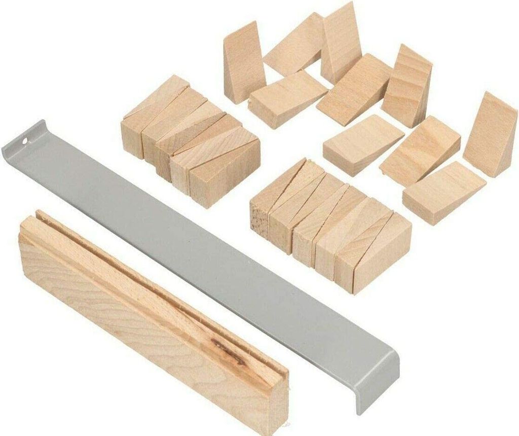 KOTARBAU Laminat Verlegeset 32tlg. Set Parkett Laminat aus Holz Montagekeile Zugeisen Schlagleiste Holzkeile Laminatverlegen Parkettverlegen