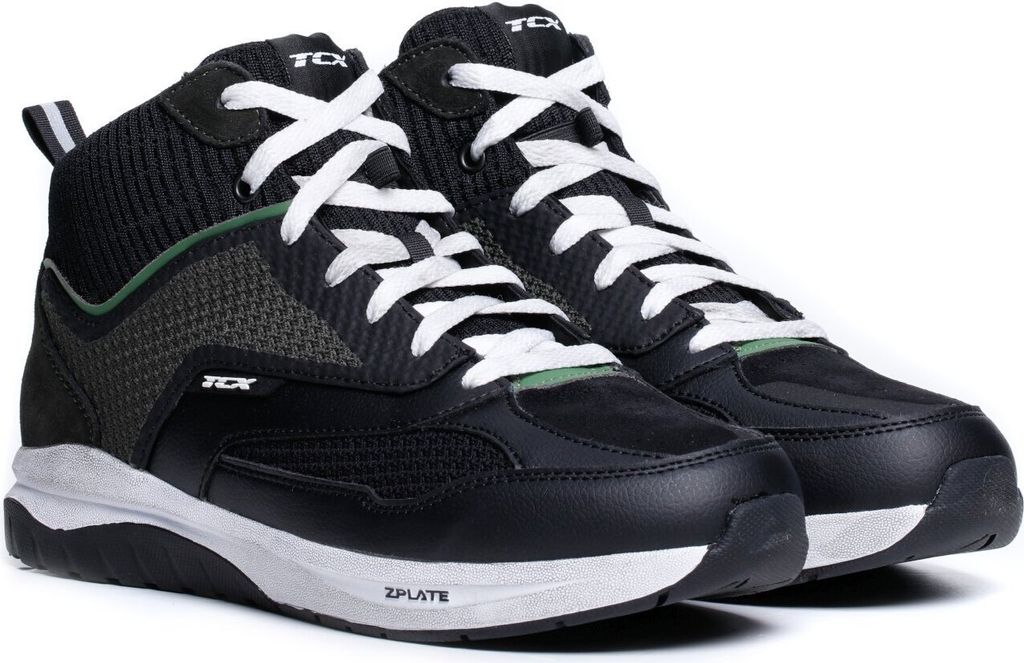 TCX Nalbak Air Motorrad Schuhe, schwarz/weiß/grün, 46