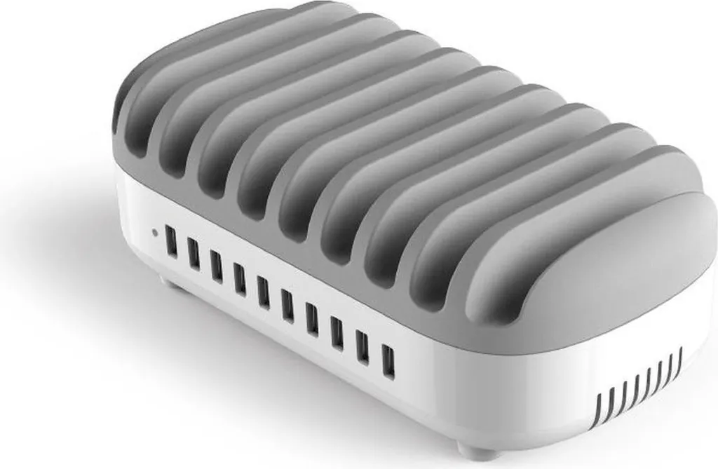 Chargeur USB Multiple 10 Ports avec Prise UK et Protection Surtension Intégrée