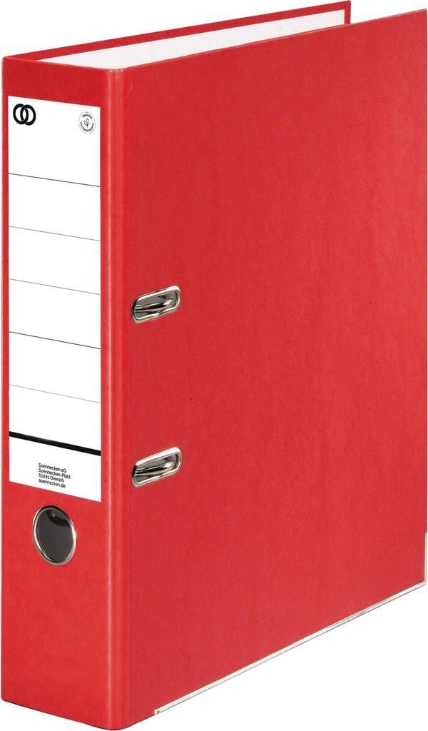 Ordner oeco 3431 A4 80mm rot Packung mit 20 Stück