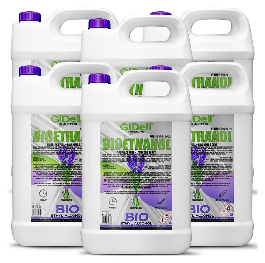 Bioethanol Lavendelduft 96,6% 30L für Kamin Universal Produktbild 
