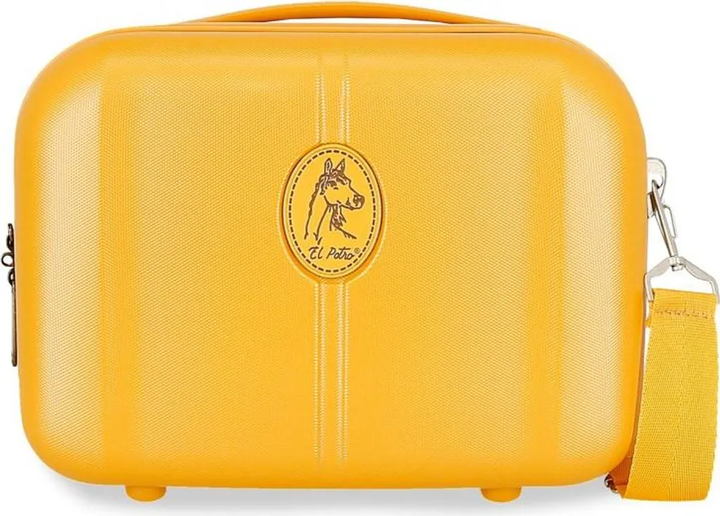Trousse Vera Ochre EL POTRO en Toile Enduite avec Finitions Soignées