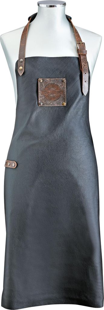 F.DICK Lederschürze XL (Kochschürze Schürze Grillschürze schwarz) 9166800-XL-01