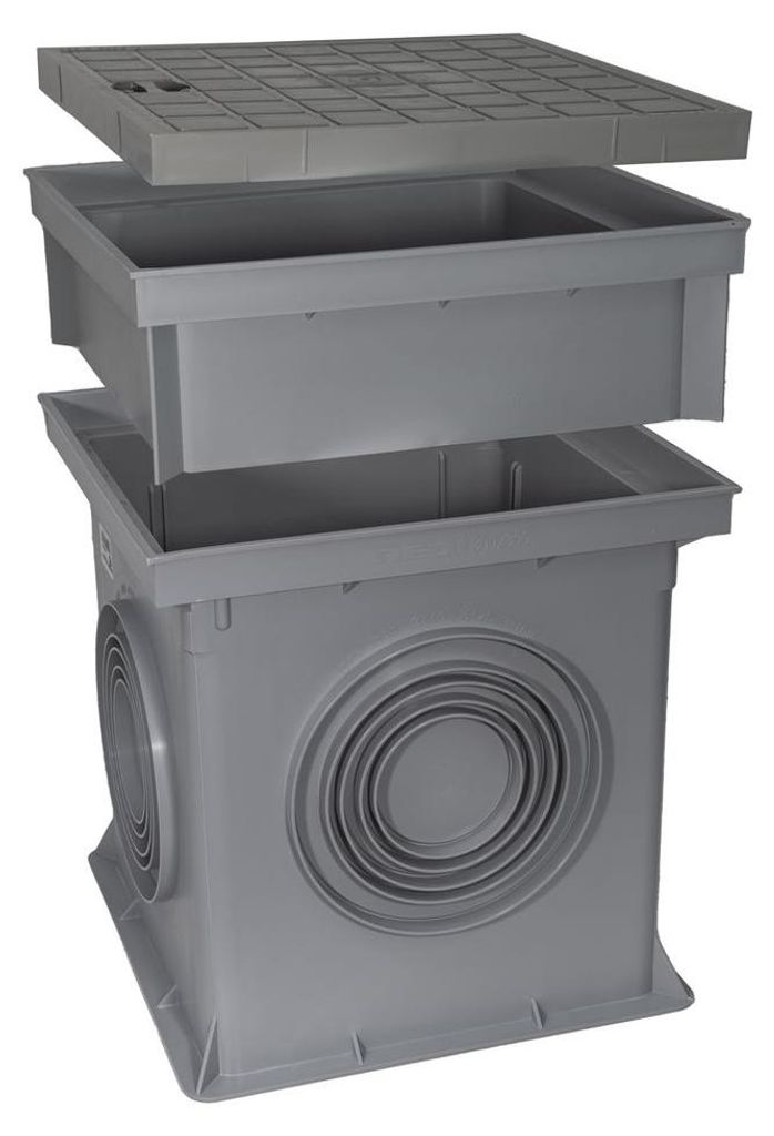 Marley Einlaufschacht 300x300mm mit Schachtdeckel + Aufsatz Produktbild 