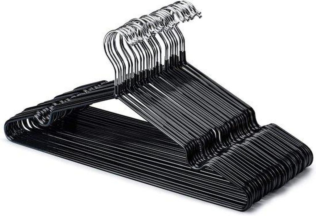 Schwarze Metallenen Kleerhaken - Antislip Kleidungshaken - Stabil und Raumsparend