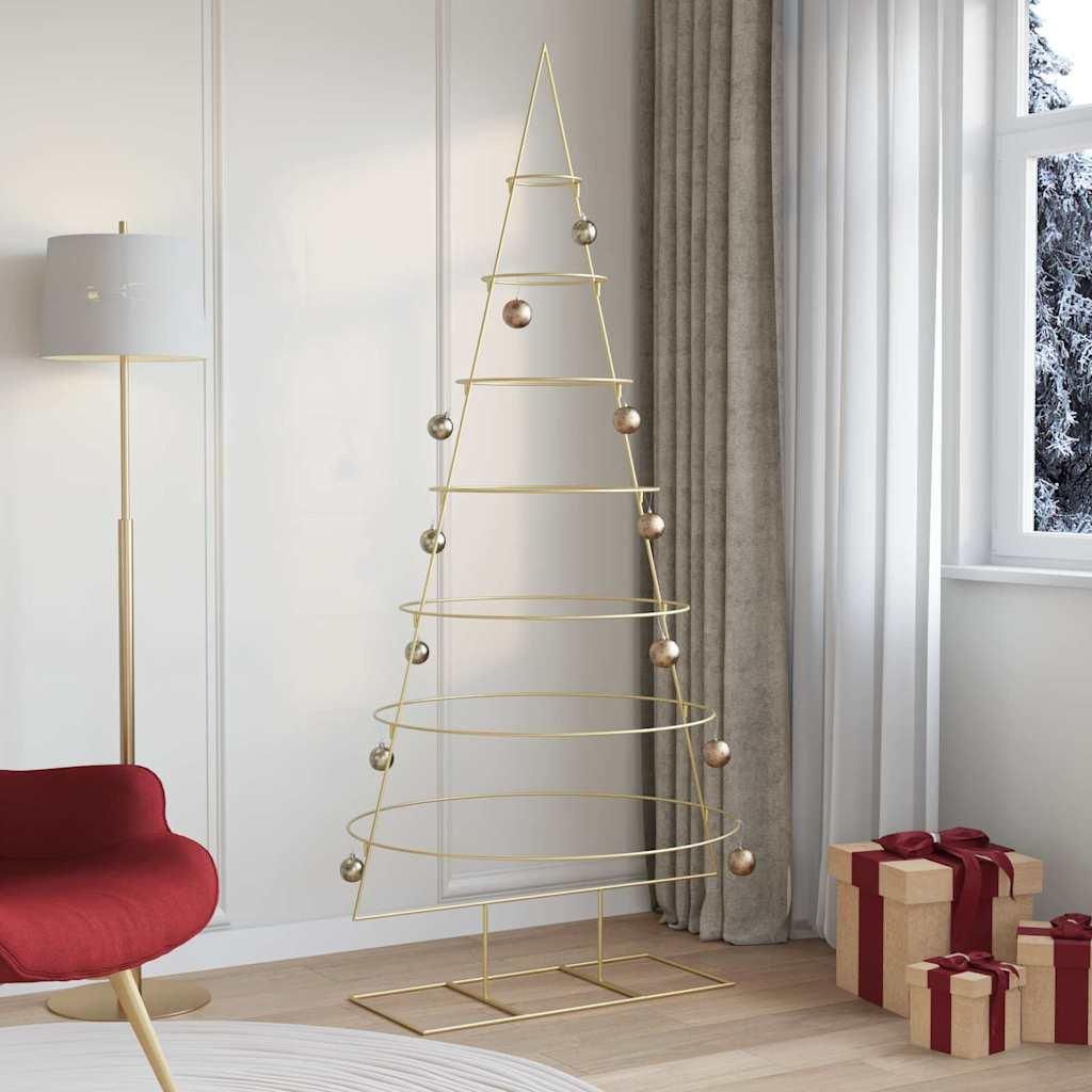 "Rabatt" Metall Weihnachtsbaum - Tannenbaum - Gold 209 cm Pulverbeschichteter Stahl - Weihnachtsgirlanden CC19510