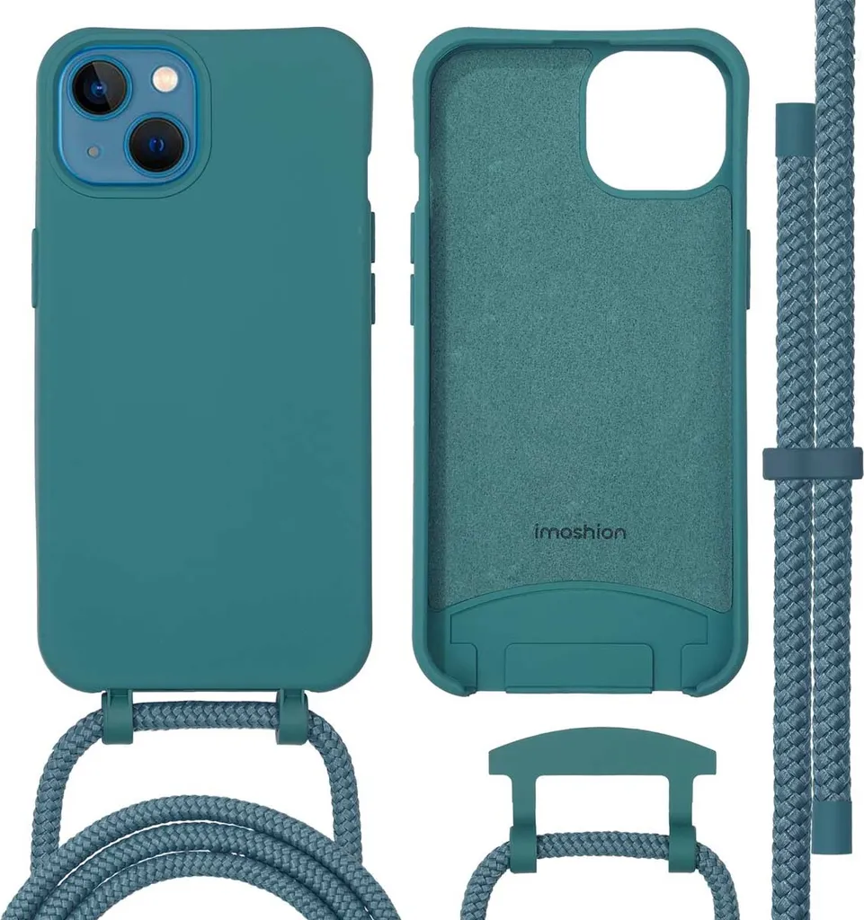 Cover iPhone 13 Verde Scuro con Catenella Removibile imoshion MagSafe