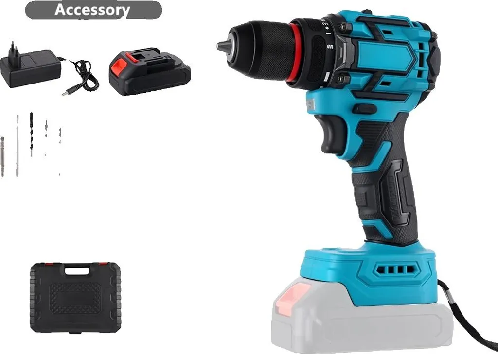 Perceuse sans fil Brushless 18V avec batterie Li-ion et 2 vitesses