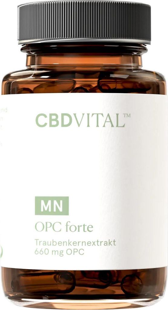OPC forte | Weintraubenkern-Extrakt | Hochdosiert, 660 mg TD | 60 Kapseln