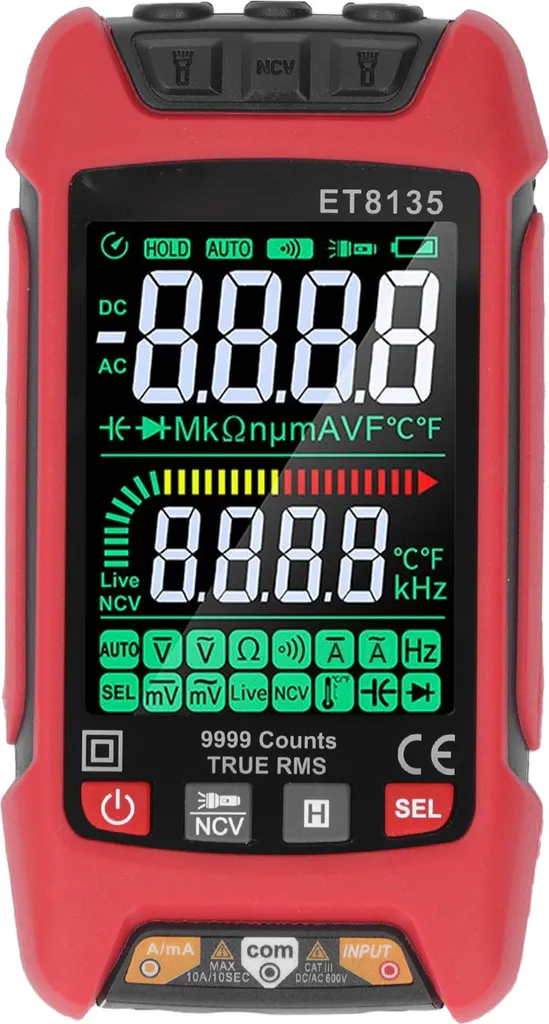 Multimètre digital de précision pour dépannage électrique maison ET8135