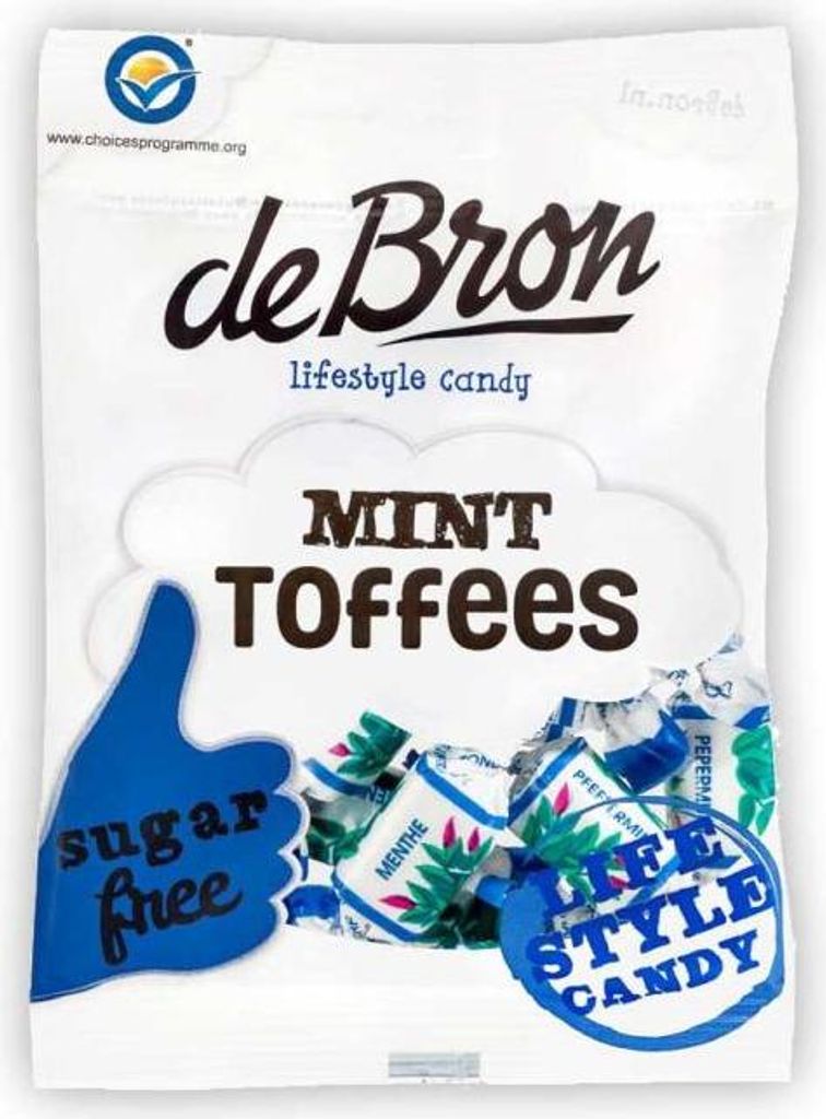 de Bron Mint Toffees sugarfree 90g Produktbild 