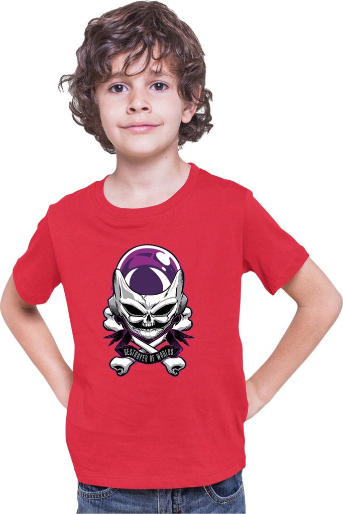 Kinder T-Shirt Dragon Anime Manga Ball Z Frieza 01, 5-6 Jahr - 116 / Rot