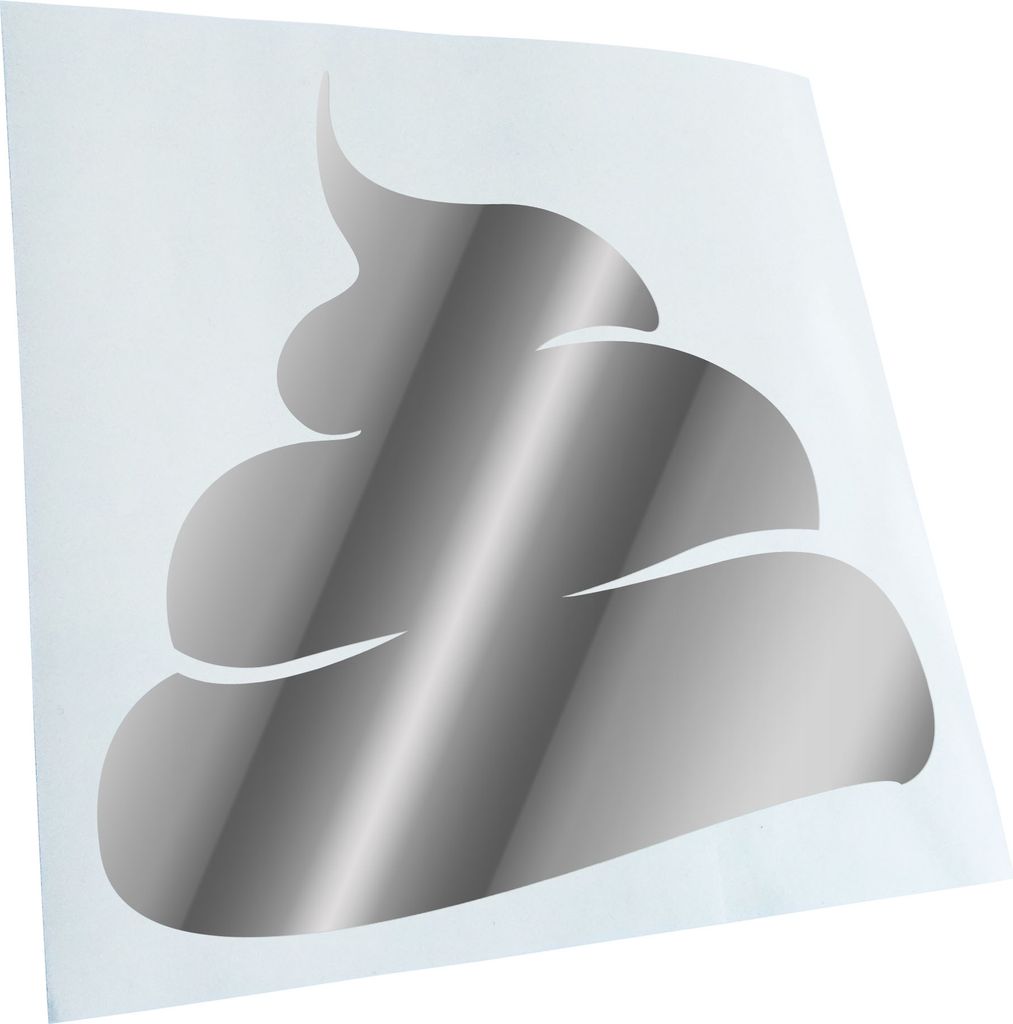 Kiwistar - Autoaufkleber - Kackhaufen Shit Fun Heckscheibenaufkleber - Aufkleber für Auto Kfz Fahrrad, LKW, Truck Mofa