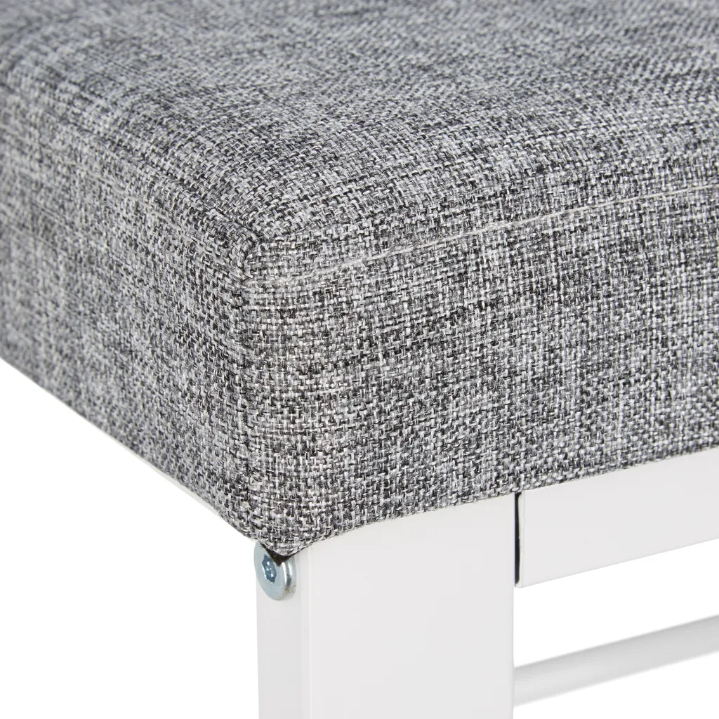 Banc à chaussures avec coussin Relaxdays étagère de rangement noire - 6