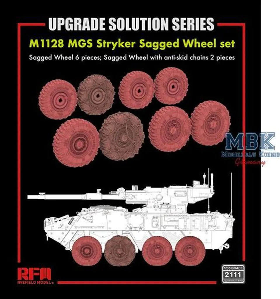 Supprimez l'effet plastique : Roues affaissées pour M1128 Stryker RFM2111