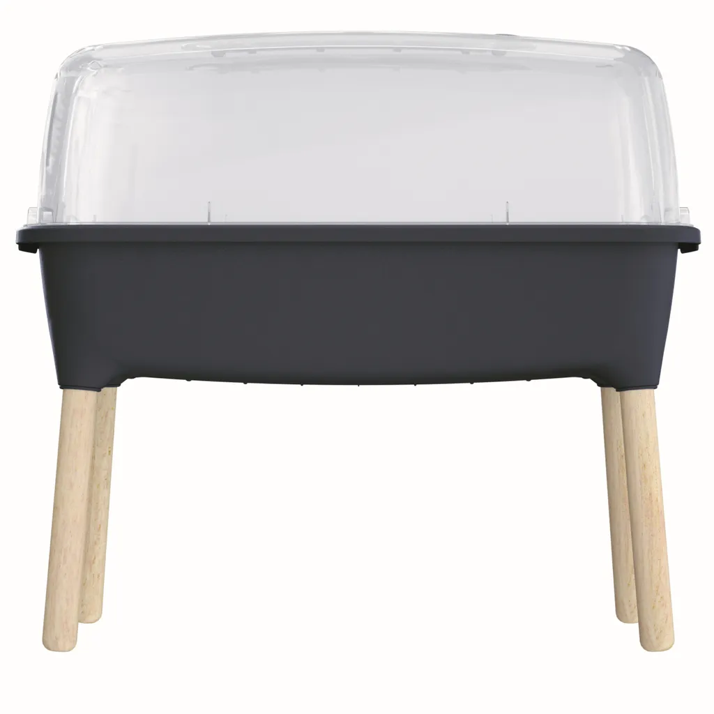 Pot de fleurs avec couvercle : Mini serre anthracite pour vos semis bio - 9