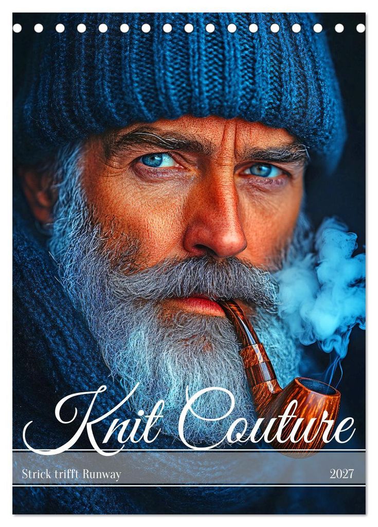 Knit Couture - Strick trifft Runway (Tischkalender 2027 DIN A5 hoch), CALVENDO Monatskalender