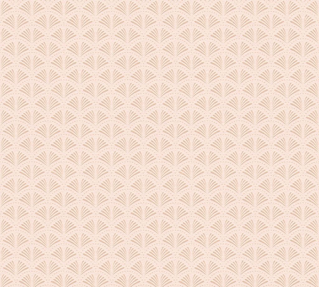 A.S. Création Art Deco Tapete Trendwall 2 Vliestapete creme metallic rosa 10,05 m x 0,53 m