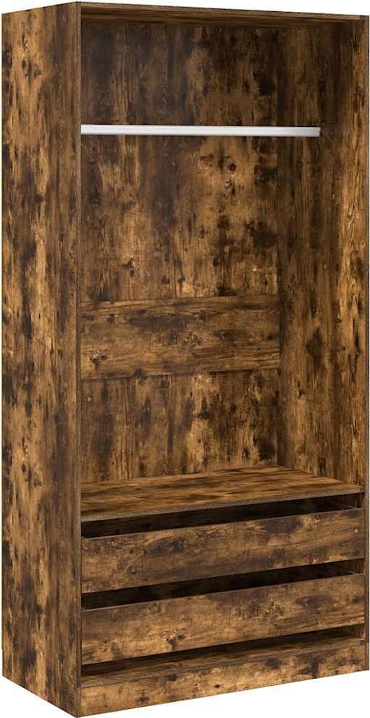 vidaXL Szafa dąb wędzony 100x50x200 cm materiał Zdjęcie produktu 