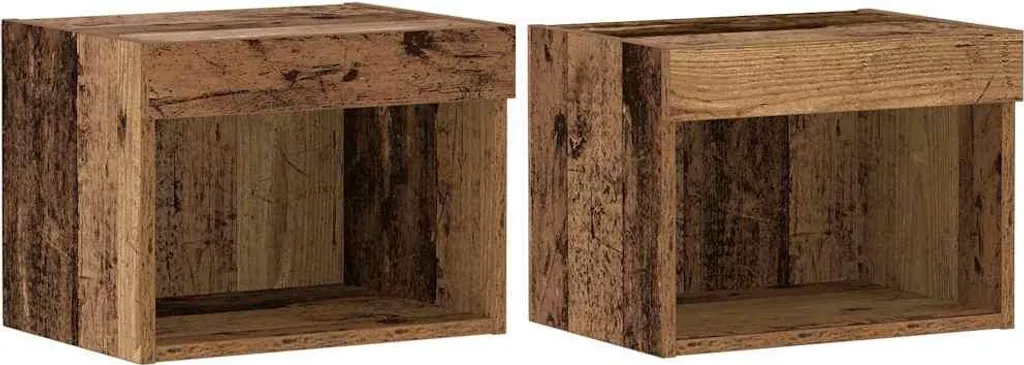 vidaXL Mobile TV 2 pezzi in legno di recupero 40 x 30 x 30 cm Materiale a base di legno