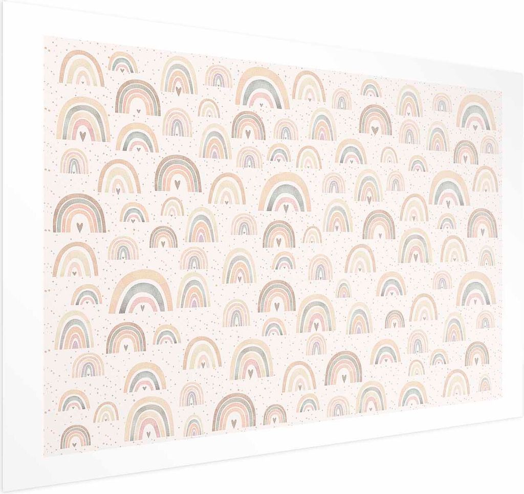 Posterpapier Poster - Rainbows and Hearts 60x40 cm Für Kinder e-A-10133-ao-a