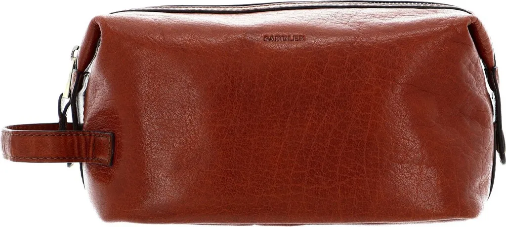 Borsa Toilette Pelle Bufalo SADDLER Bond Street Midbrown 23cm