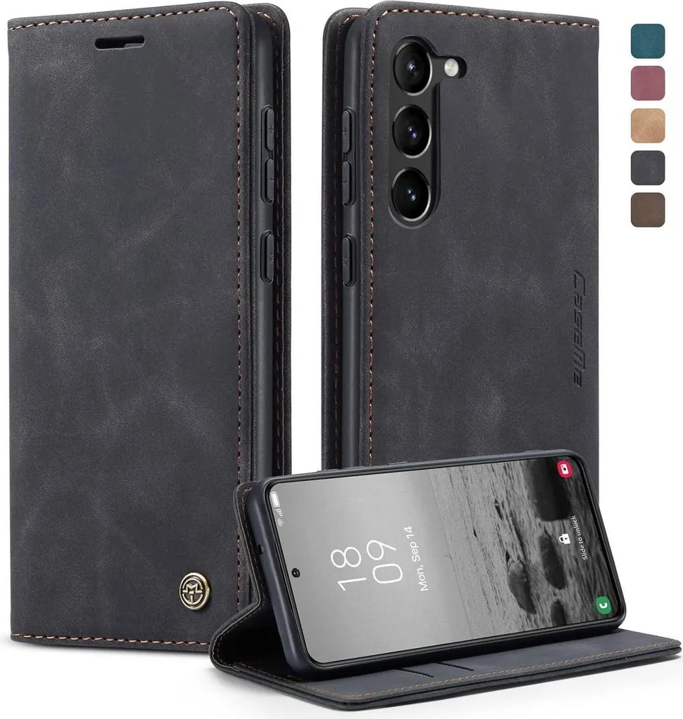 Samsung S23 5G Case Nero | Magnete Potente e Cavalletto Stand