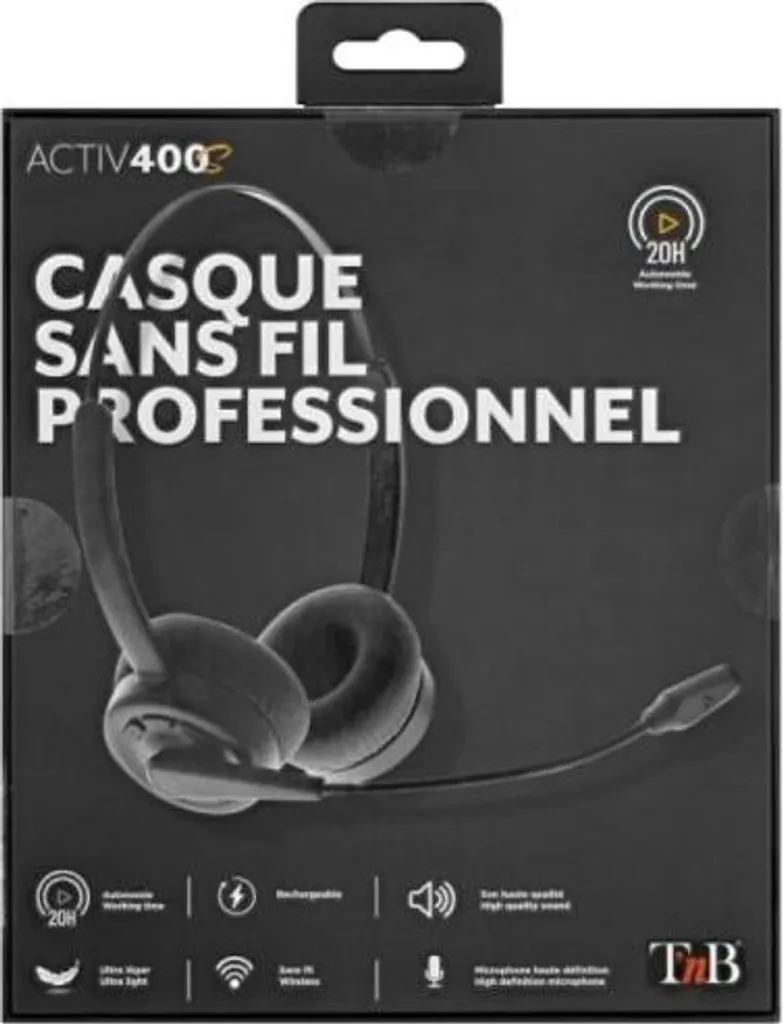 Casque micro Bluetooth TnB ACTIV 400S avec réduction passive noir - 4