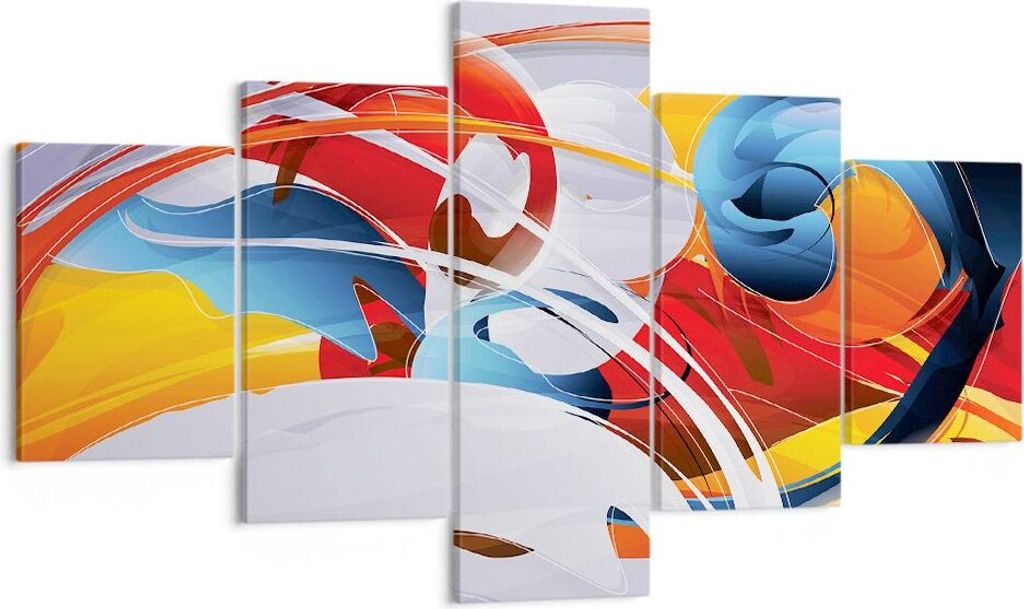 Bild auf Leinwand - Leinwandbild - Abstraktion modern - 125x70cm - Wand Bild - Wanddeko - Leinwanddruck - Bilder - Kunstdruck - Wanddekoration - Le...