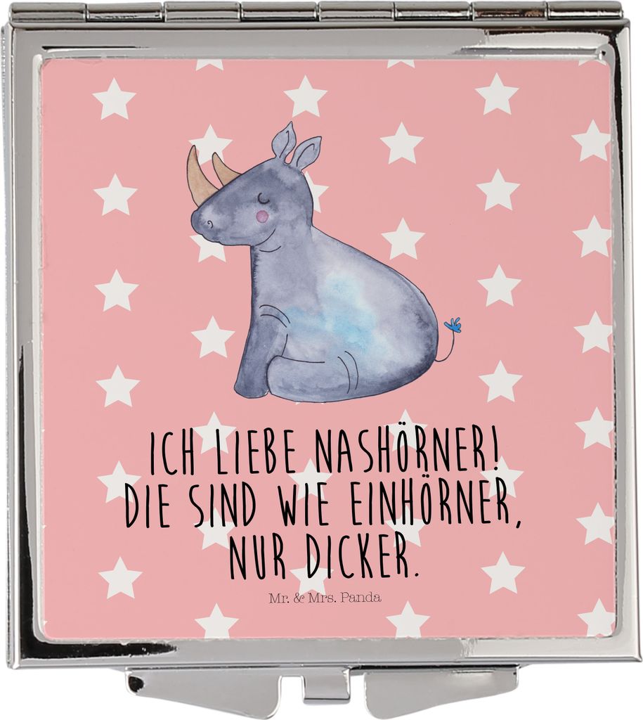 Mr. & Mrs. Panda Schminkspiegel Einhorn Nashorn - Rot Produktbild 