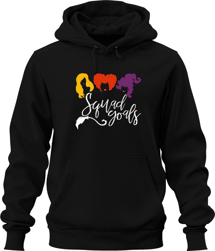 Squad goals Hexen Halloween Geschenk Freundinnen Motto Party Uni Hoodie Kapuzenpullover, Schwarz, S