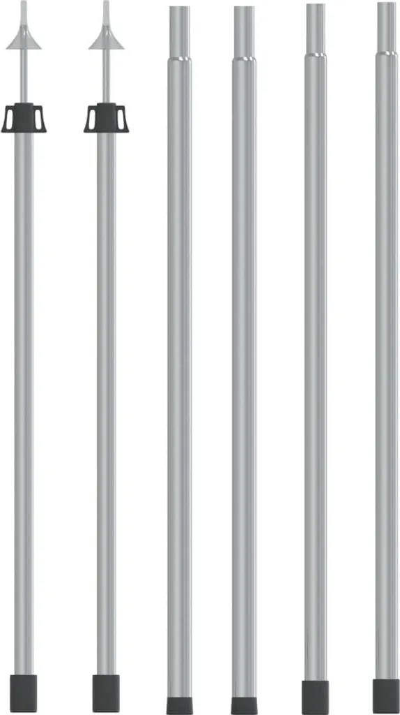 Tiges de tarp pour auvent camping aluminium 260 cm - Support ajustable