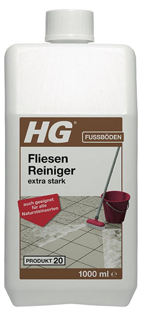 HG Fliesen Reiniger extra stark (Produkt 20) 1L (1er Pack)