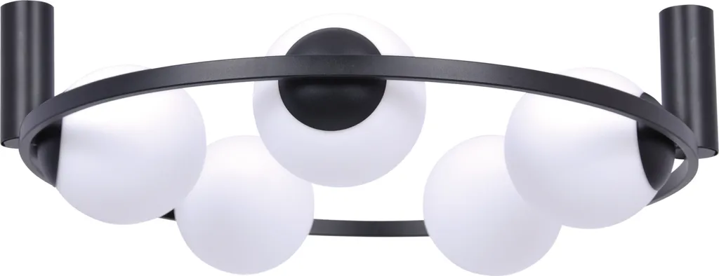 Luminaire Plafonnier à 5 Boules Noir et Blanc Zuma Line ORBIT E27