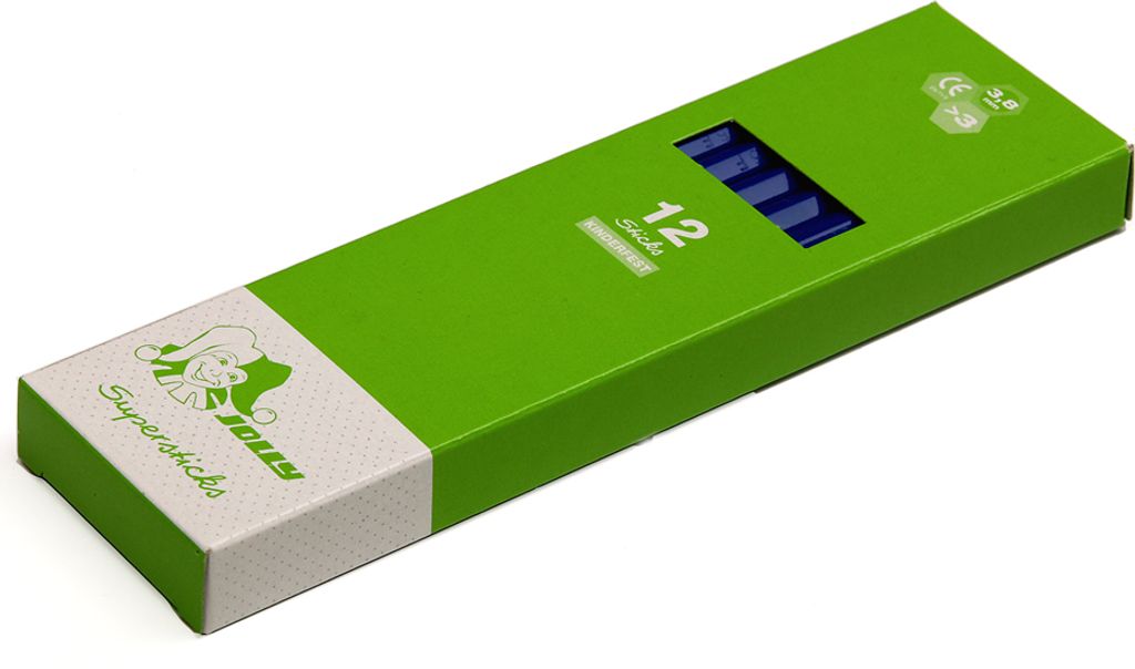 Jolly 3000-0256 Supersticks Buntstifte Kinderfest, dunkelblau (12er Pack)