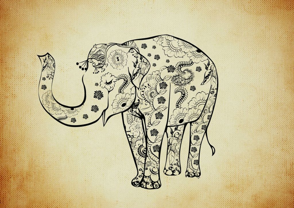 hansepuzzle 80185 - Elefant Puzzle, 260 Teile, Hintergründe, 41,0 x 28,0cm mit hochwertiger Aufbewahrung, Kartonbox und wiederverschließbarem Beutel