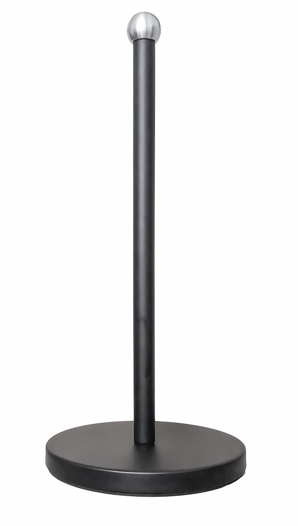 KÜCHENROLLENHALTER 34cm aus Metall Küchenpapierhalter Rollenhalter Ständer 34 (Schwarz)