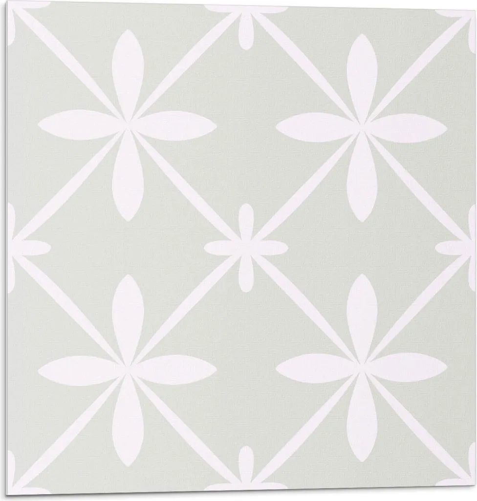 Motivo floreale in rete - Autoadesivo - Rivestimenti murali - Decorazioni murali - Pannelli murali decorativi - Pannelli murali 3D - Design murale autoadesivo - 4 pezzi 50 x 50 cm