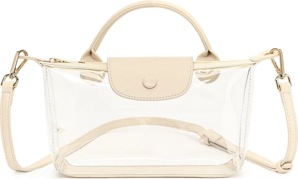 Essenzialità Trasparente: Borsa INF PVC Bianco per Donna Moderna