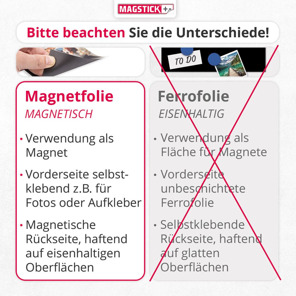 10er Set Magnet-Folie in DIN A5 I selbstklebende Produktbild 6